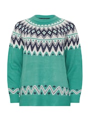 M&Co Green Placement Fairisle Jumper - Image 5 of 5