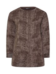 Yours Curve Brown Abstract Pocket Sweatshirt - Image 5 of 5