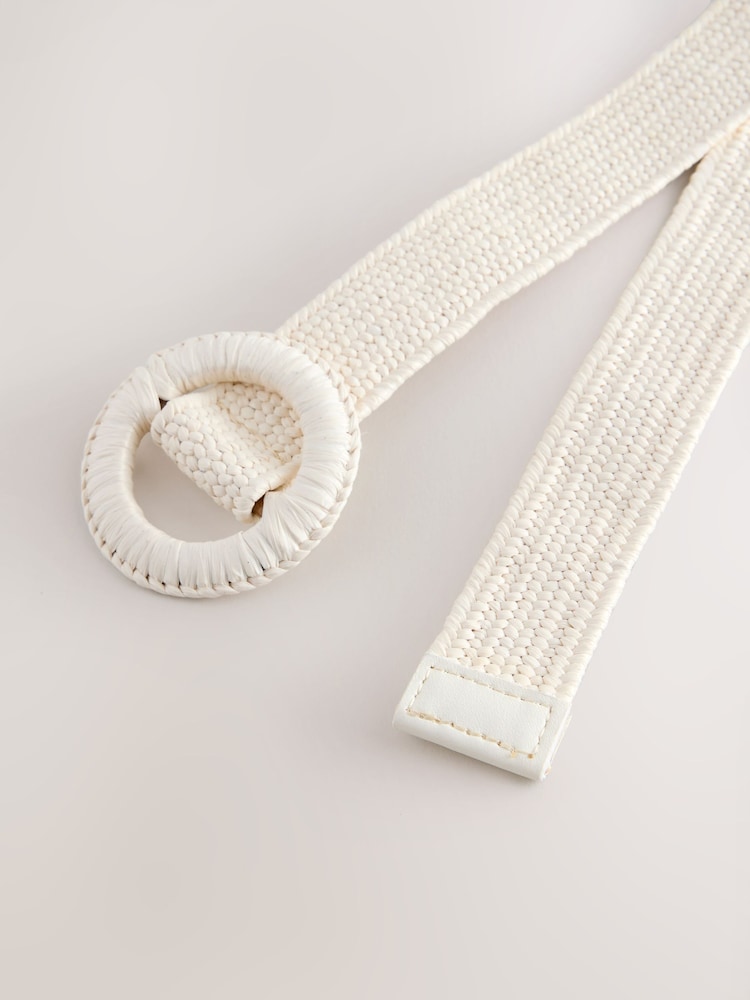 Bone Skinny Raffia Effect Belt - Image 2 of 2