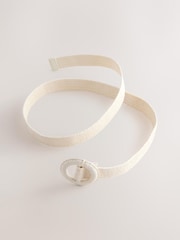 os - Ceinture fine effet raphia - Image 6 sur 6