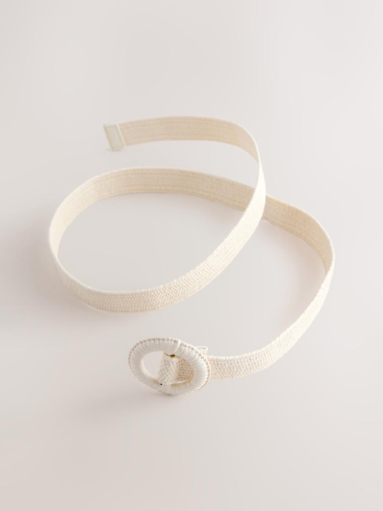 os - Ceinture fine effet raphia - Image 6 sur 6