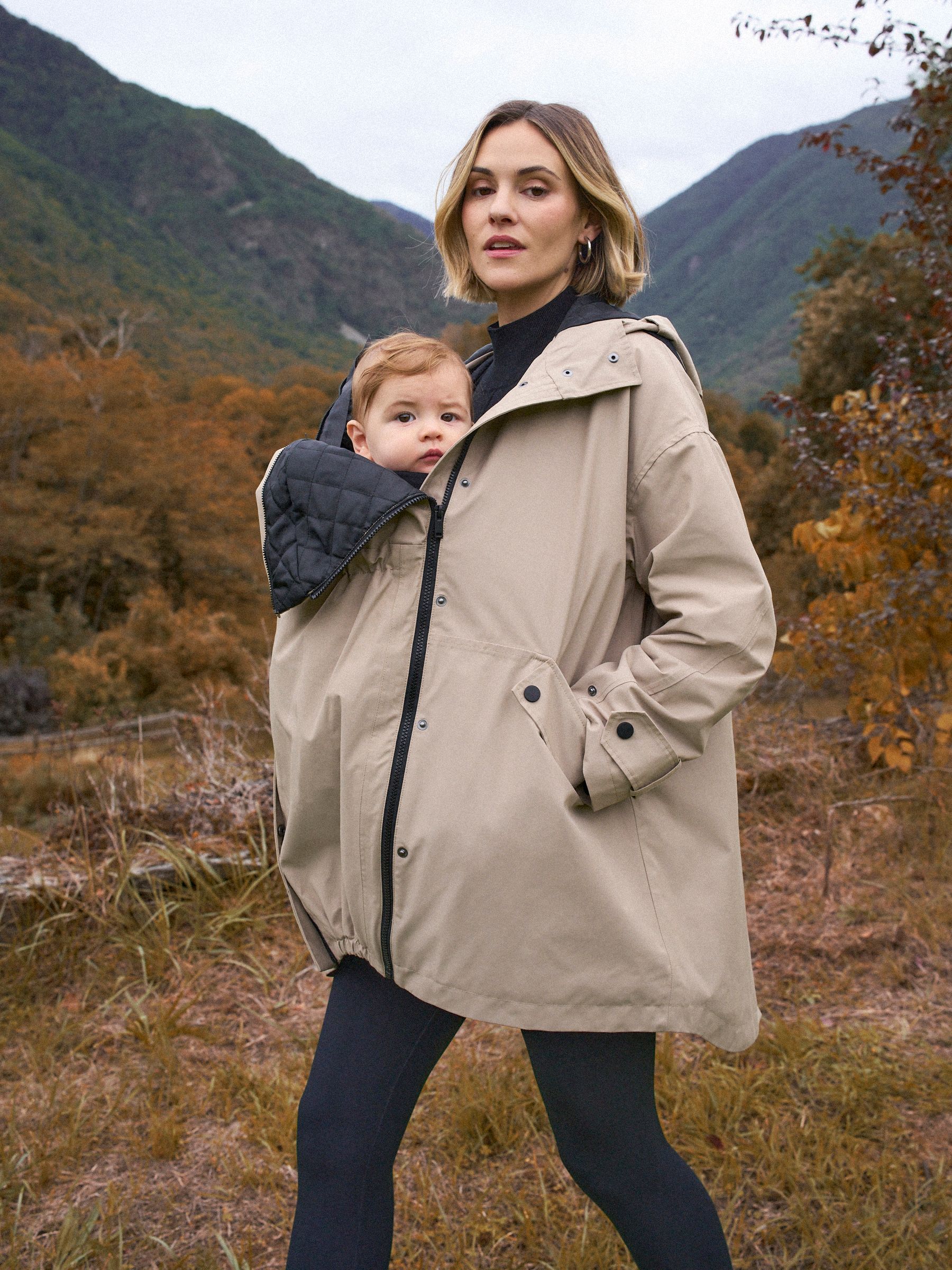 Buy Seraphine Taupe Grey 3-In-1 Maternity & Babywearing Raincoat