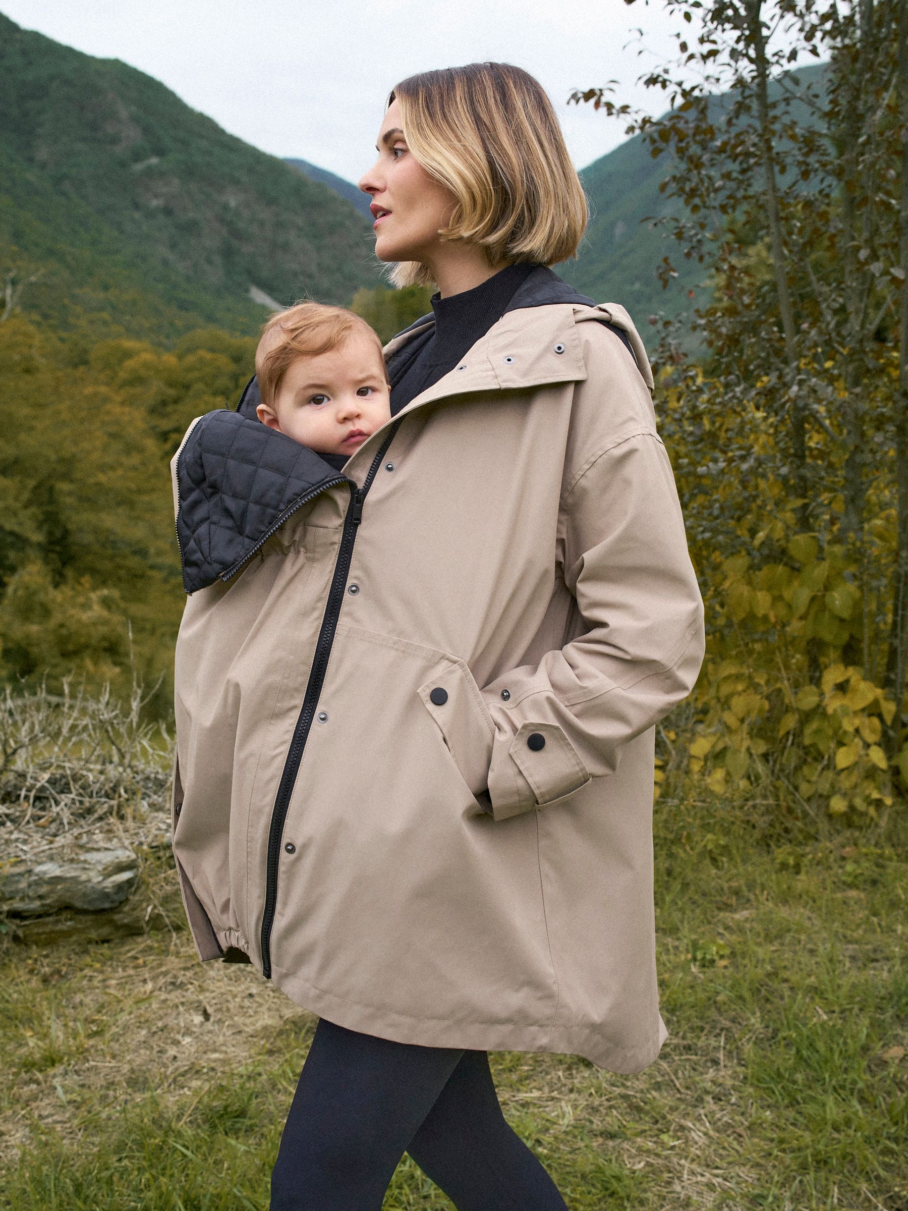 Buy Seraphine Taupe Grey 3-In-1 Maternity & Babywearing Raincoat