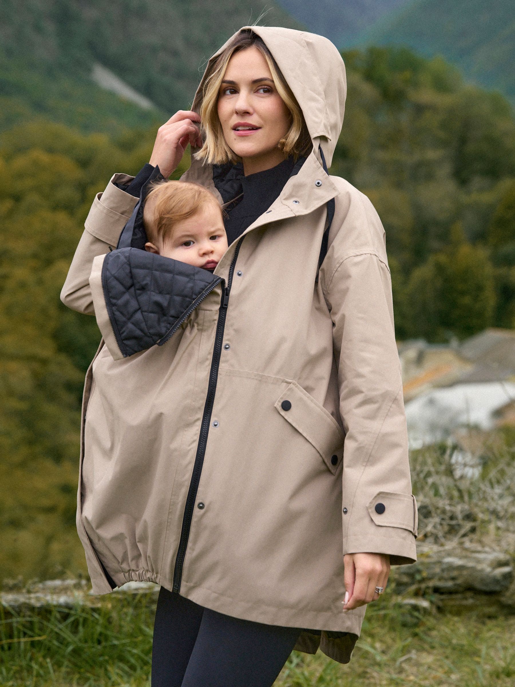 Buy Seraphine Taupe Grey 3-In-1 Maternity & Babywearing Raincoat
