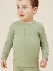 MORI Supersoft Ribbed Pyjamas Set - Image 1 of 4