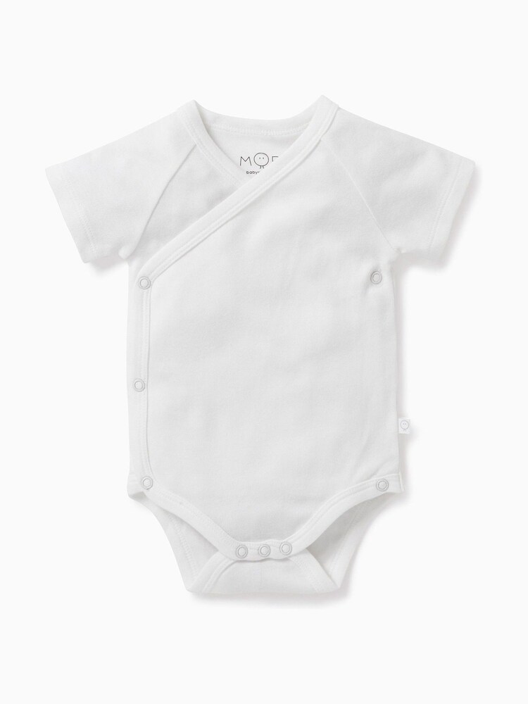 MORI Cream Supoersoft Kimono Style Short Sleeve Bodysuit - Image 3 of 3