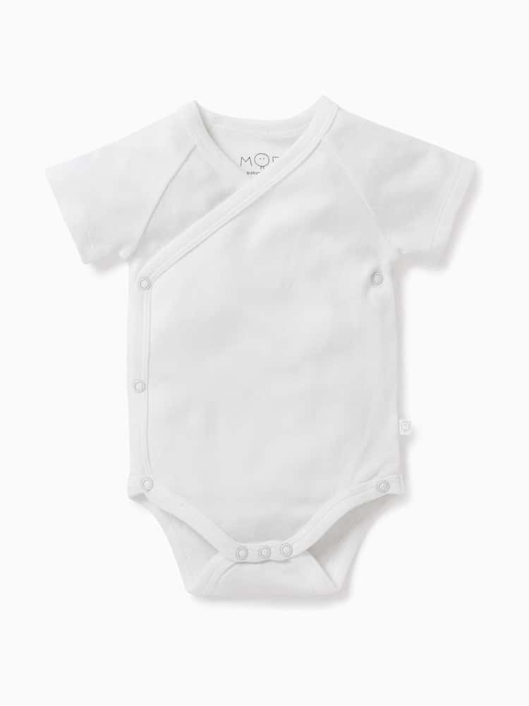 MORI Cream Supoersoft Kimono Style Short Sleeve Bodysuit - Image 3 of 3 MORI Cream Supoersoft Kimono Style Short Sleeve Bodysuit - Image 3 of 3