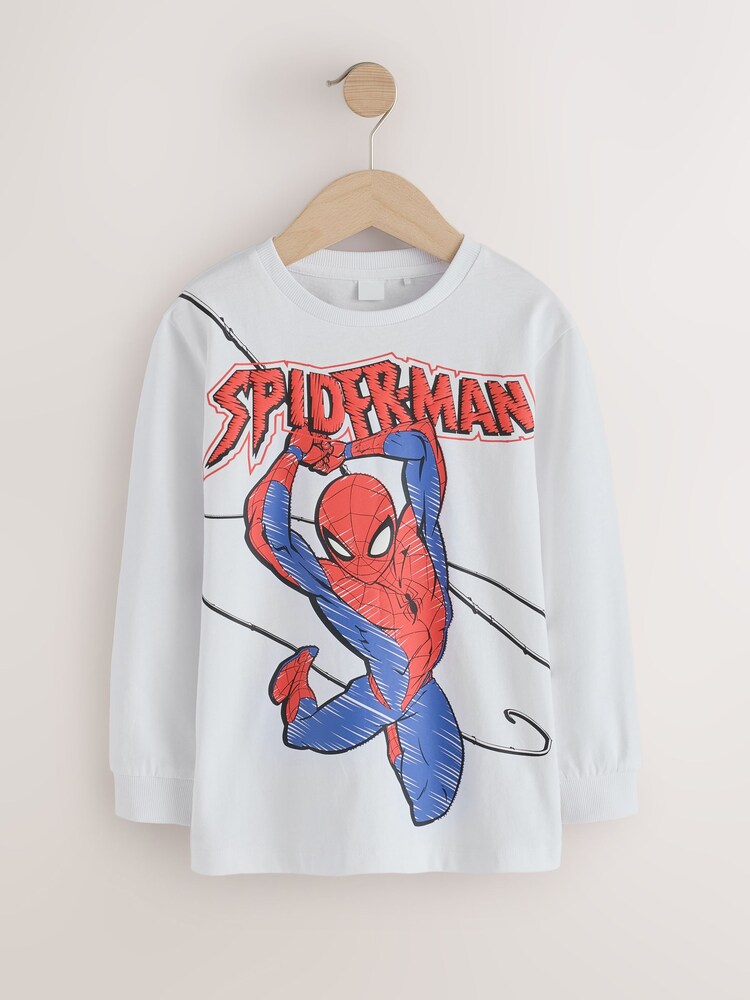 白色 - Spiderman长袖T恤（ 3 16 ） - 图片1 / 4
