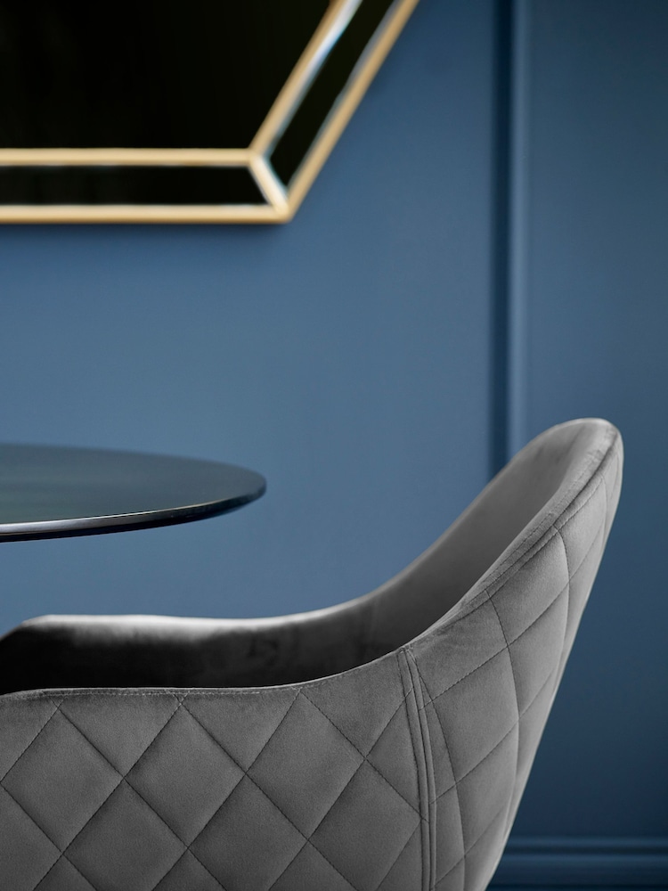 Julian Bowen Set of 2 Grey Lima Dining Chairs - Image 2 of 6