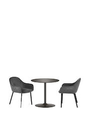 Julian Bowen Set of 2 Grey Lima Dining Chairs - Image 6 of 6