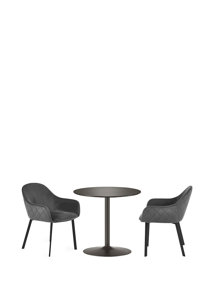 Julian Bowen Set of 2 Grey Lima Dining Chairs - Image 6 of 6