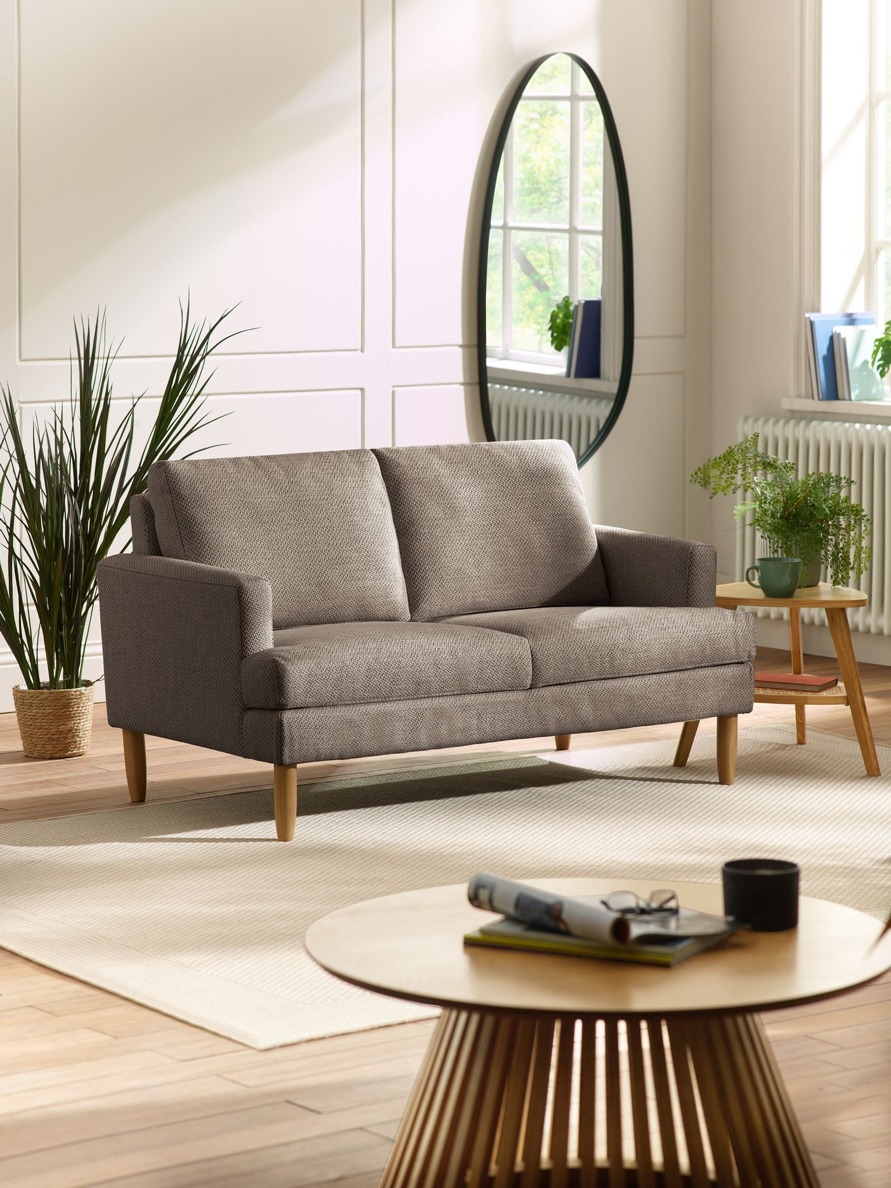 Julian Bowen Daisy 2 Seater Sofa in Coyote Grey Chenille Fabric for Compact Living Spaces - Image 3