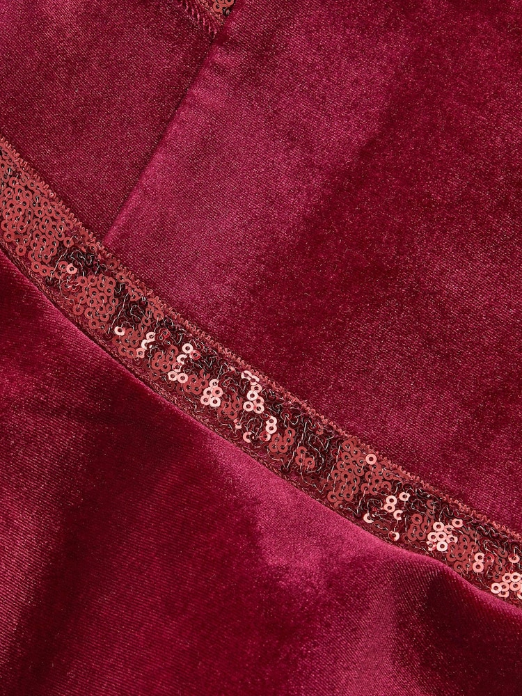 Monsoon Red Viola Sequin Velvet Party Dress - Image 4 of 4 Monsoon Red Viola Sequin Velvet Party Dress - Image 4 of 4