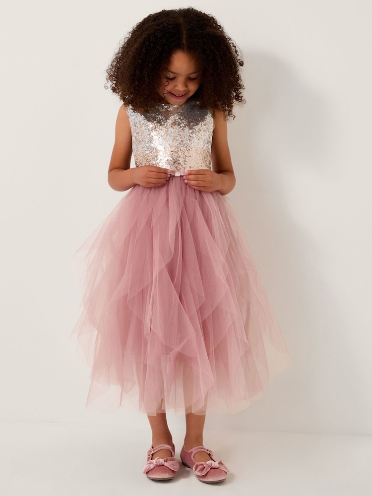Monsoon Simone Sequin Tulle Ruffle Dress - صورة 1 من 4 Monsoon Simone Sequin Tulle Ruffle Dress - صورة 1 من 4