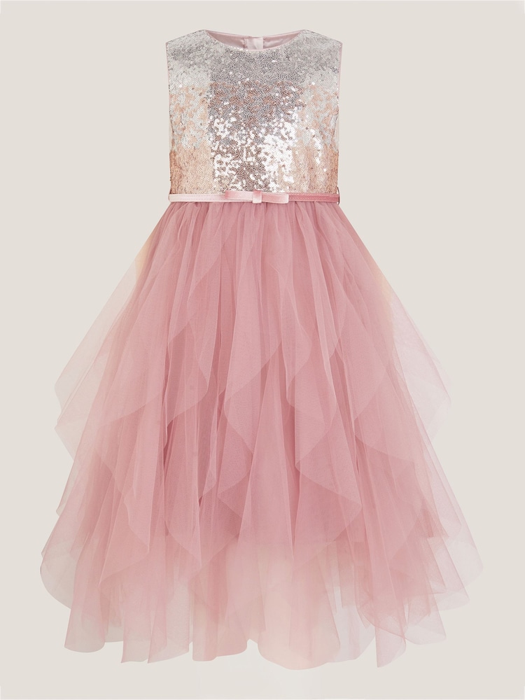 Monsoon Simone Sequin Tulle Ruffle Dress - صورة 2 من 4 Monsoon Simone Sequin Tulle Ruffle Dress - صورة 2 من 4