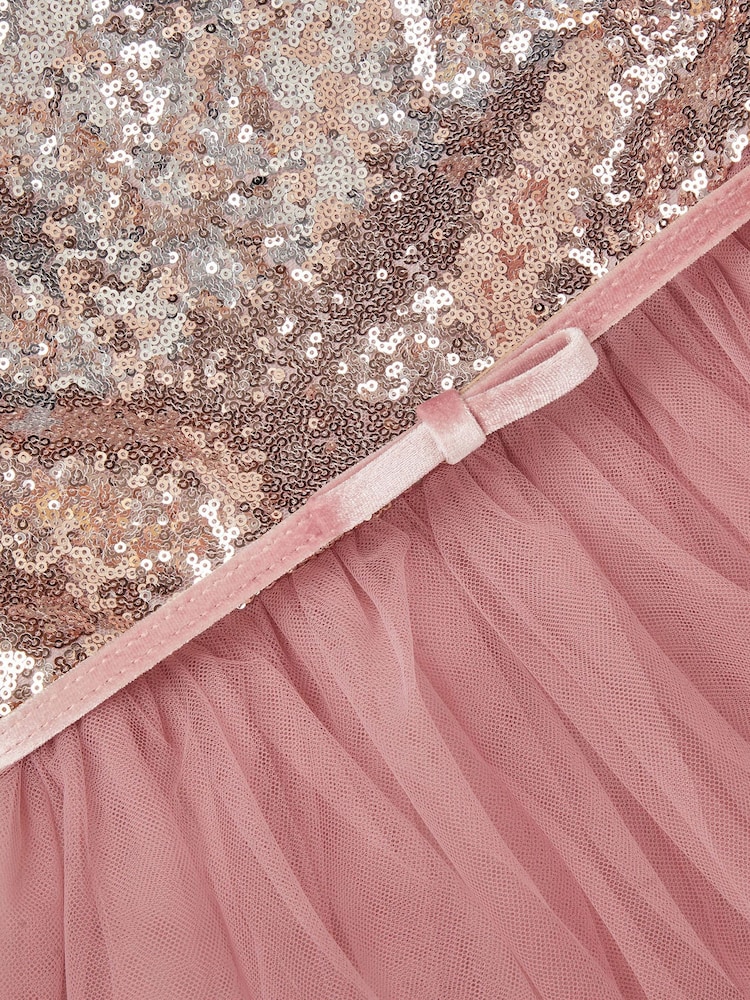 Monsoon Simone Sequin Tulle Ruffle Dress - صورة 4 من 4