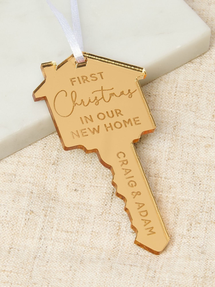 Personalised House Key Christmas Decoration by No Ordinary Gift - Image 1 of 3 Personalised House Key Christmas Decoration by No Ordinary Gift - Image 1 of 3