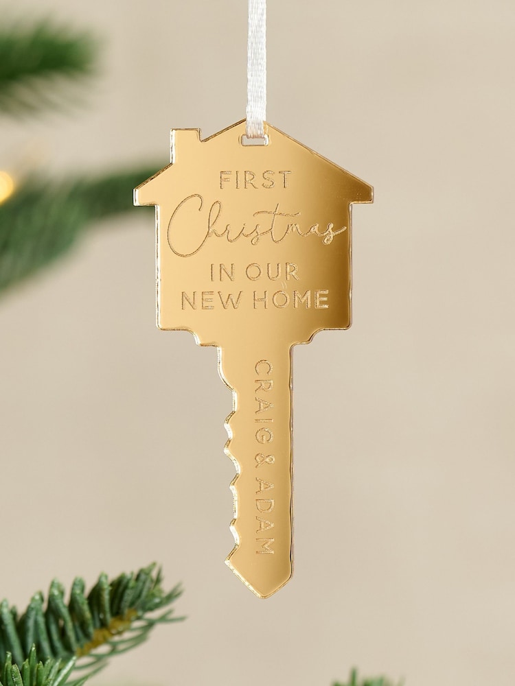 Personalised House Key Christmas Decoration by No Ordinary Gift - Image 2 of 3 Personalised House Key Christmas Decoration by No Ordinary Gift - Image 2 of 3