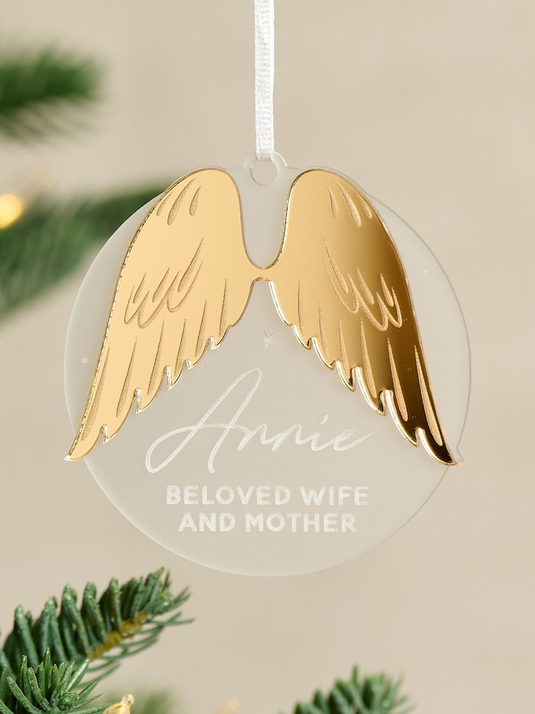 Memorial Christmas Decoration with Metallic Wings by No Ordinary Gift - Image 2 of 3 Memorial Christmas Decoration with Metallic Wings by No Ordinary Gift - Image 2 of 3