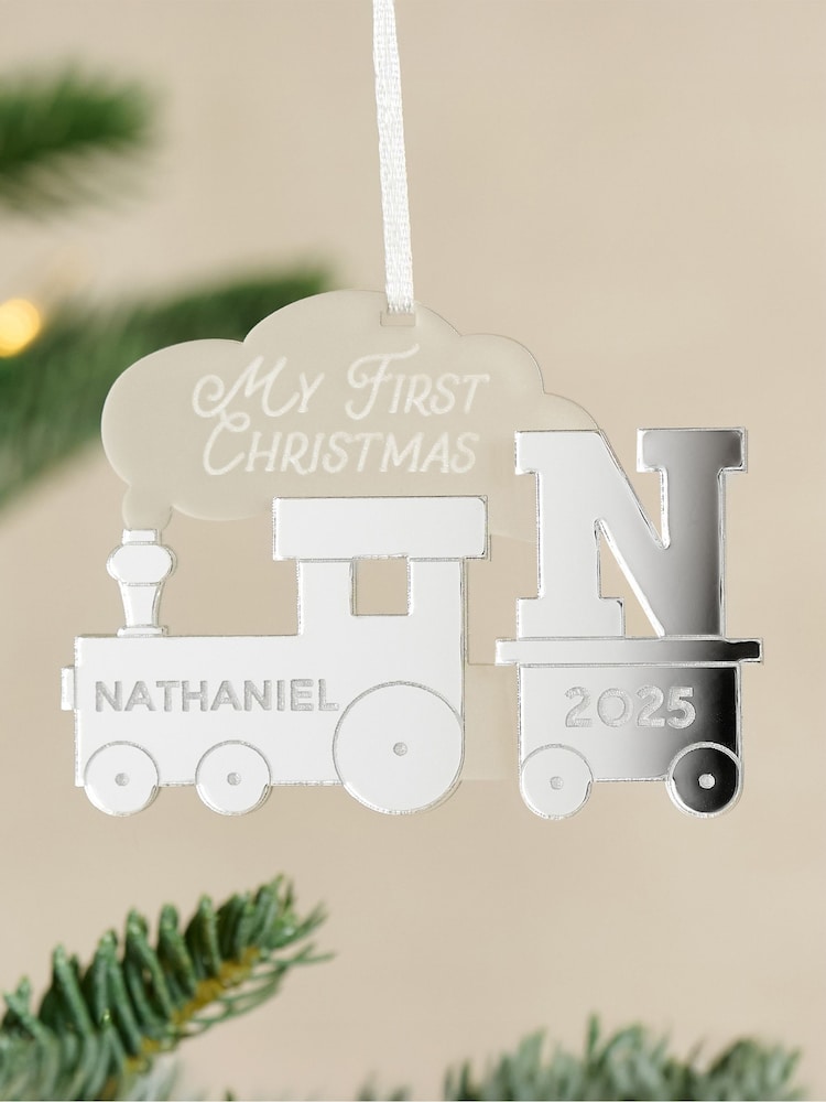 Personalised Train First Christmas Decoration by No Ordinary Gift - Image 2 of 2 Personalised Train First Christmas Decoration by No Ordinary Gift - Image 2 of 2