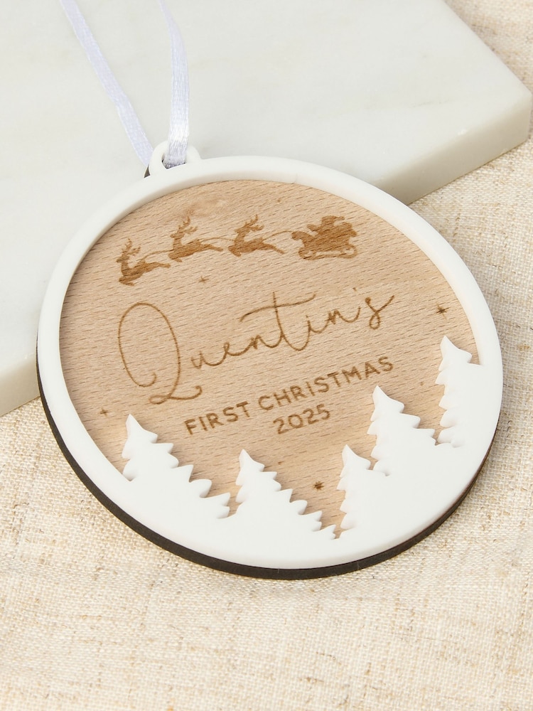 Sleigh Ride First Christmas Hanging Decoration by No Ordinary Gift - Image 1 of 2