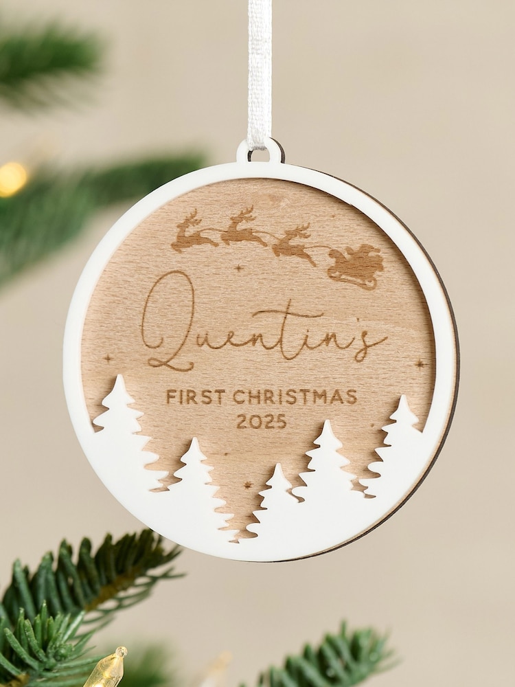 Sleigh Ride First Christmas Hanging Decoration by No Ordinary Gift - Image 2 of 2