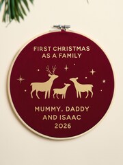 First Christmas As A Family Velvet Hoop by No Ordinary Gift - Image 2 of 3