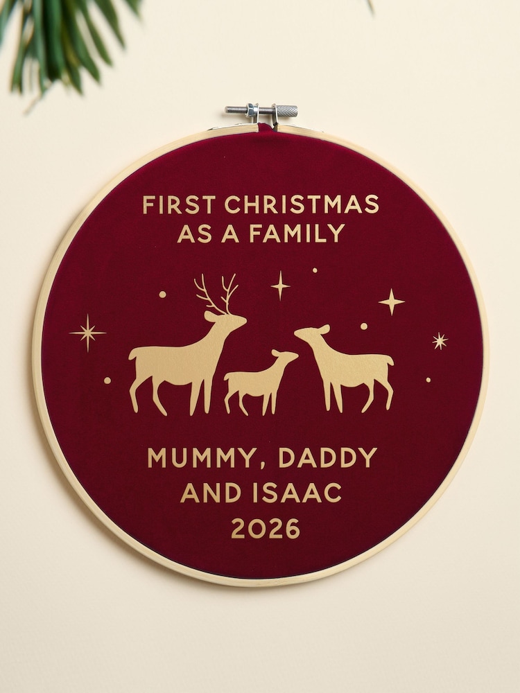First Christmas As A Family Velvet Hoop by No Ordinary Gift - Image 2 of 3 First Christmas As A Family Velvet Hoop by No Ordinary Gift - Image 2 of 3