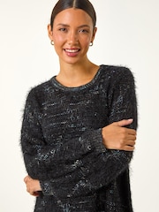 Roman Fluffy Knit Fringe Hem Jumper - Slika 2 iz 5