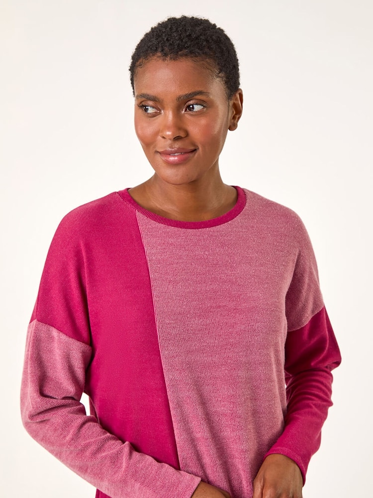 Roman Red Colour Block Stretch Jumper Dress - Image 2 of 5 Roman Red Colour Block Stretch Jumper Dress - Image 2 of 5