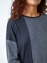 Roman Grey Colour Block Stretch Jumper Dress - Image 5 of 5