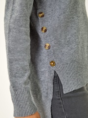 Roman Grey Soft Roll Neck Jumper - Image 3 of 5