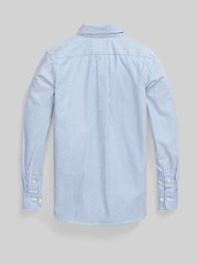 Polo Ralph Lauren White Striped Poplin Logo Shirt - Image 6 of 6
