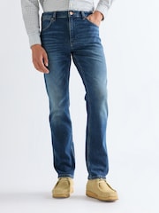 Wrangler Dark Blue Greensboro Straight Fit Jeans - Image 1 of 8