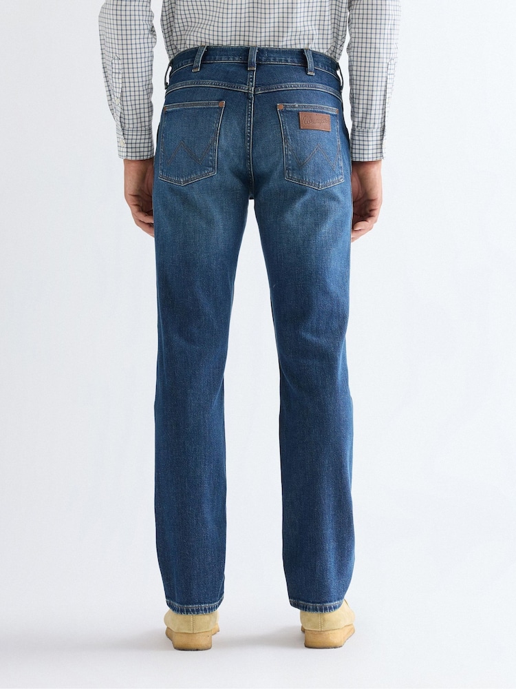 Wrangler Dark Blue Greensboro Straight Fit Jeans - Image 2 of 8
