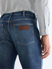 Wrangler Dark Blue Greensboro Straight Fit Jeans - Image 4 of 8