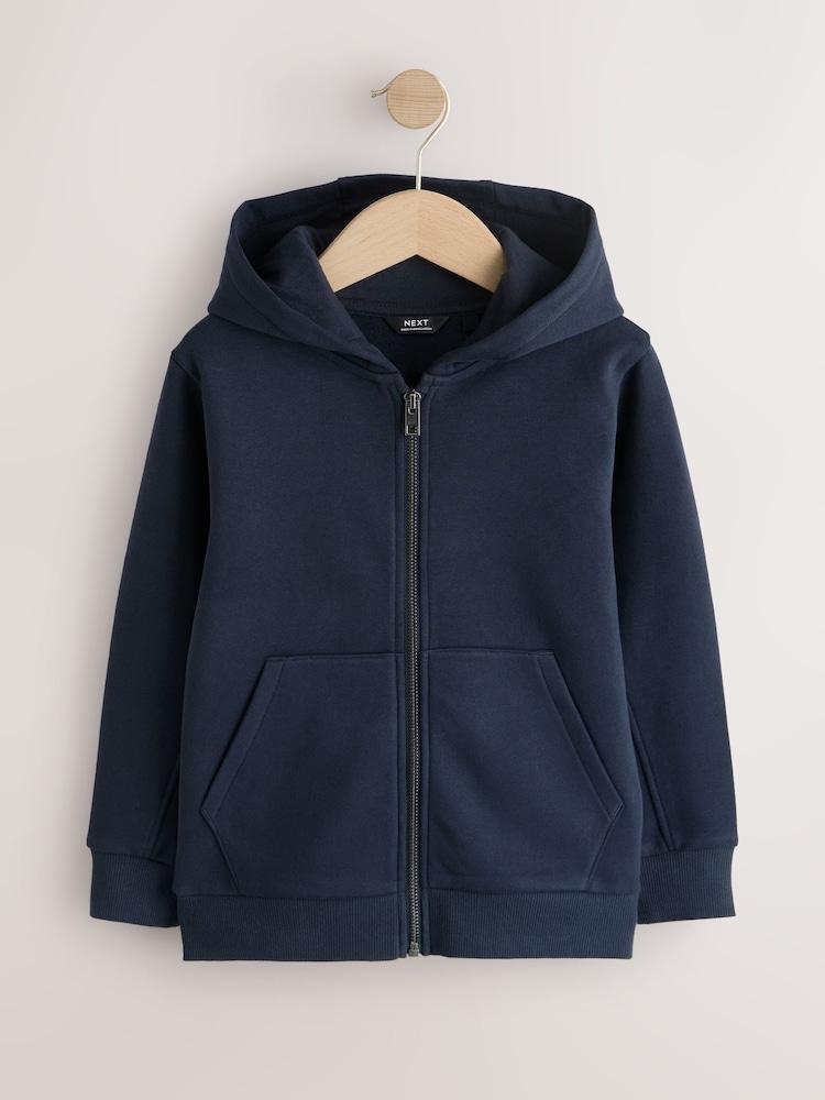 Navy Zip Through Hoodie 2 Pack (3-16yrs) - Image 2 of 6 Navy Zip Through Hoodie 2 Pack (3-16yrs) - Image 2 of 6