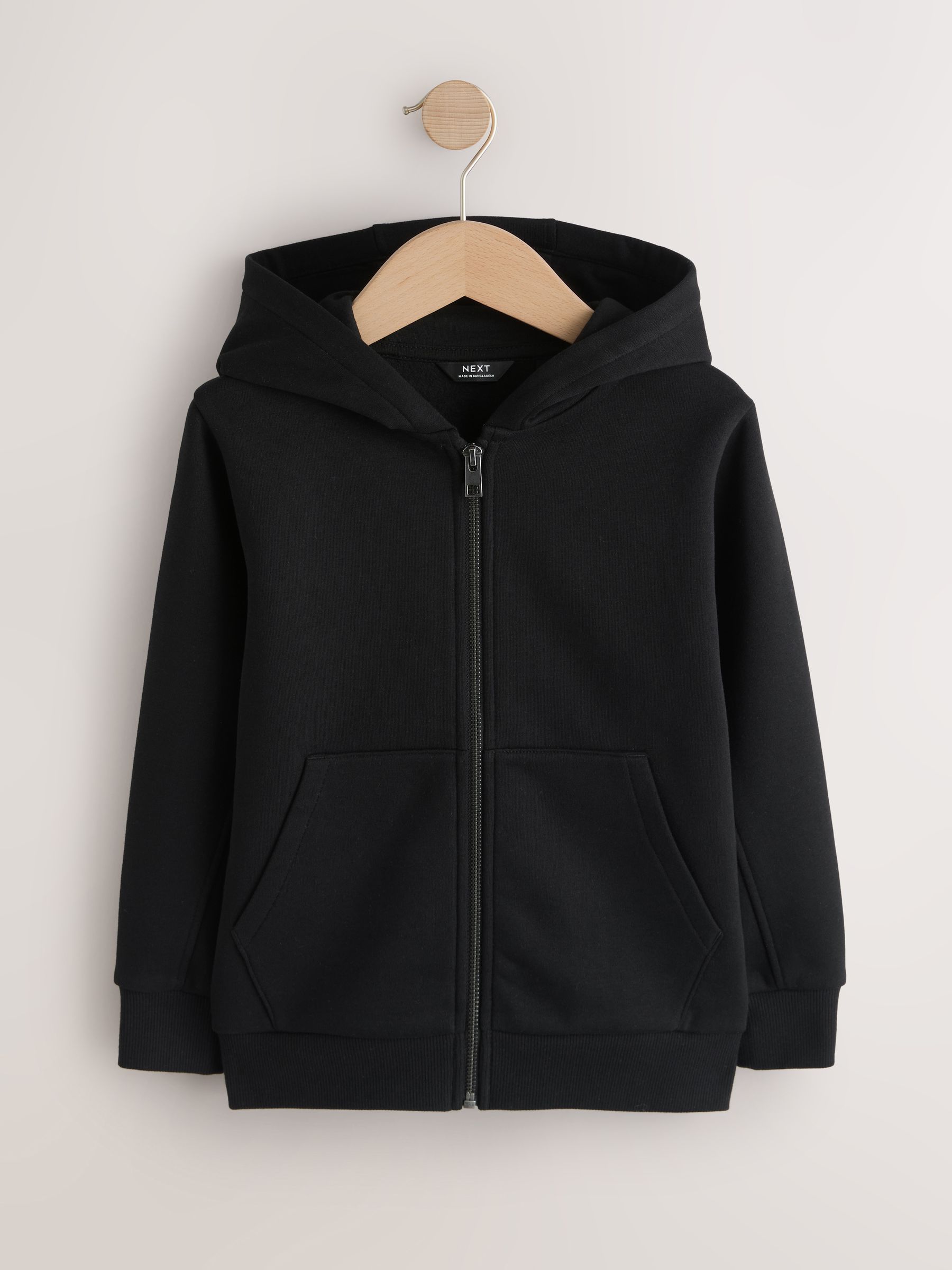 Buy Black 2 Pack Plain Zip Through Hoodie (3-16yrs) from Next