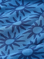 Cobalt Short Sleeve Button Neck Pattern Polo Shirt - Image 7 of 7