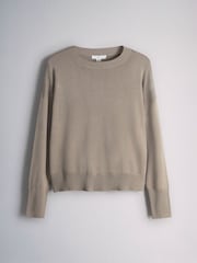 The Set 3 Pack Fine Knit Crew Neck Jumper Chocolate Brown/Light Brown/Cream - Image 2 of 6