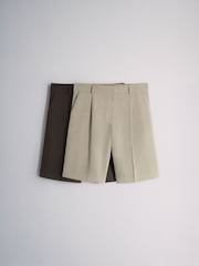 The Set 2 Pack Formal Pleated Front Shorts - Bild 2 von 6