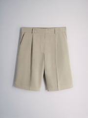 The Set 2 Pack Formal Pleated Front Shorts Chocolate Brown/Cinder Brown - Image 7 of 10
