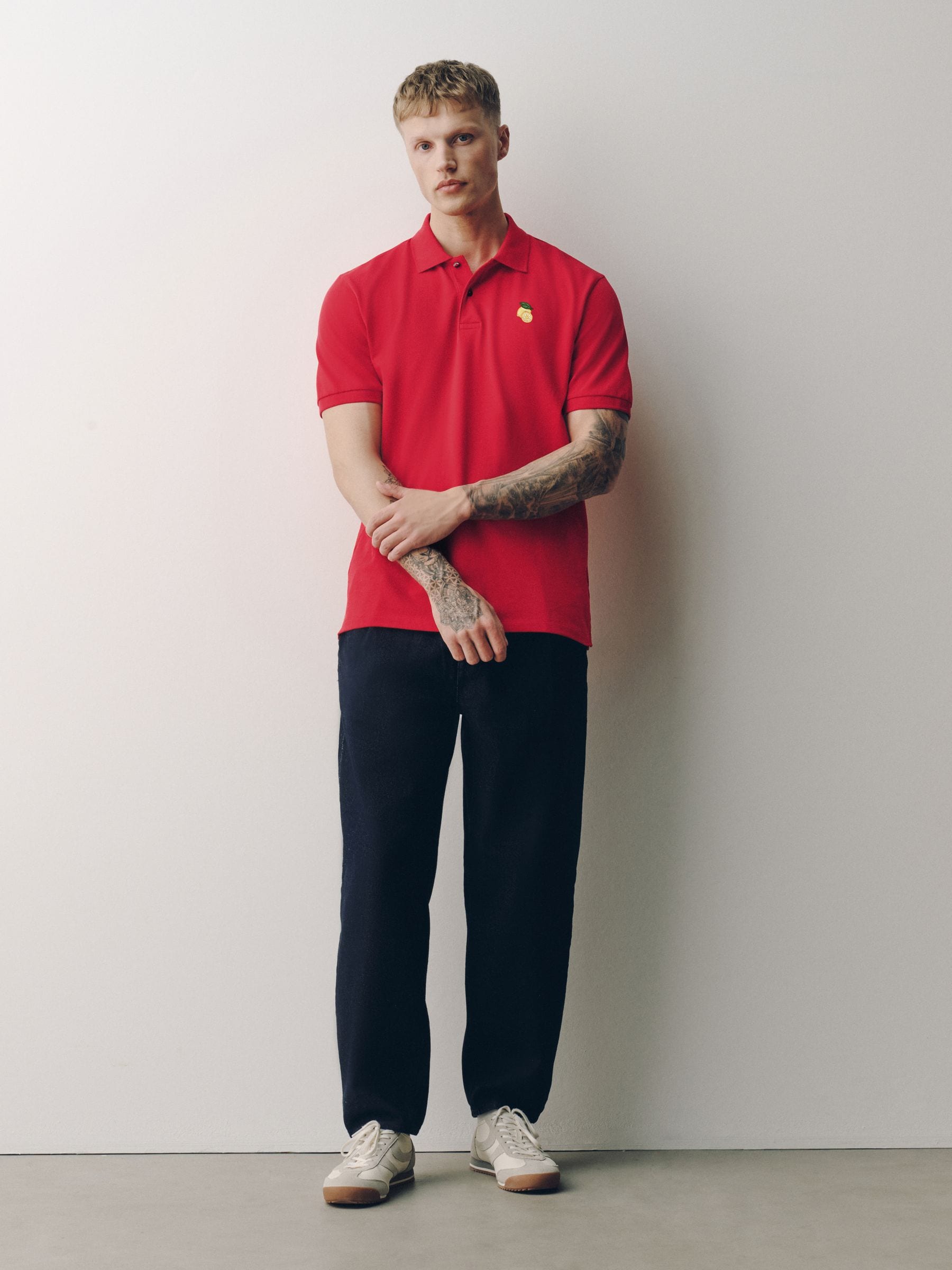 Buy Red Regular Fit Embroidered Pique Polo Shirt from Next USA