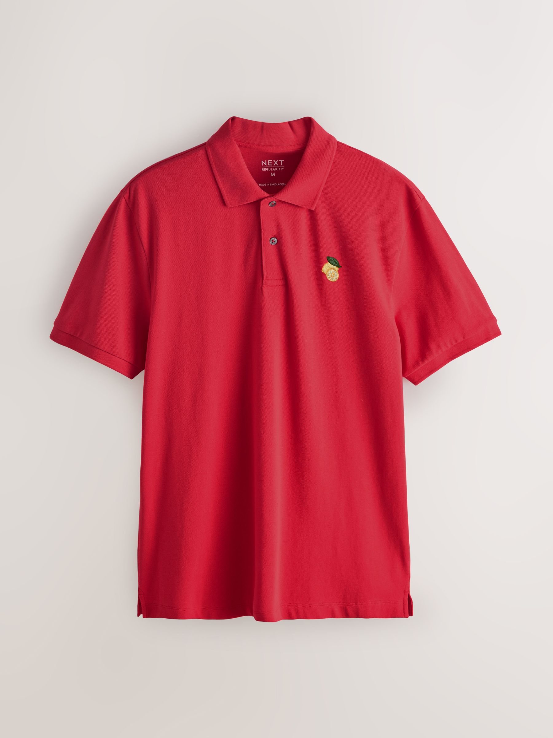 Buy Red Regular Fit Embroidered Pique Polo Shirt from Next USA