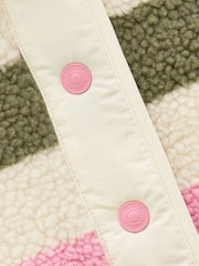 Joules Girls' Borg Fleece Jacket - صورة 6 من 7