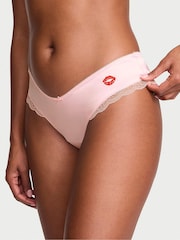 Victoria's Secret Angel Pink Cheeky Satin Kiss Knickers - Image 1 of 3