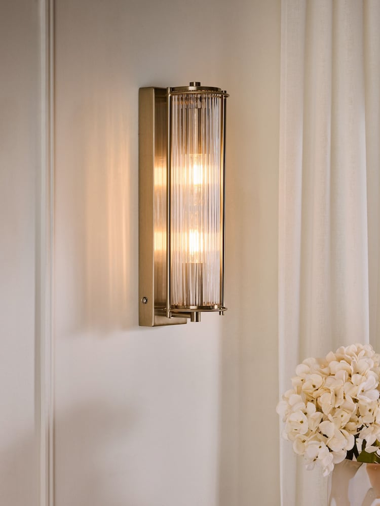 Brass Hertford Rechargeable Wireless Wall Light - Image 1 of 7 Brass Hertford Rechargeable Wireless Wall Light - Image 1 of 7