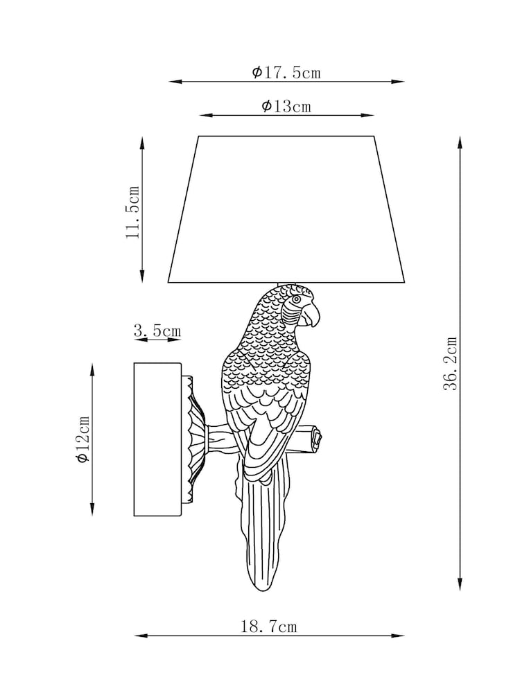 Gold Coco Left Hand Rechargeable Left Hand Wall Light - Image 2 of 6