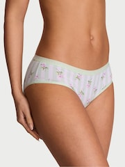Victoria's Secret Mint Green Floral Stripe Hipster Knickers - Image 1 of 2