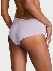 Victoria's Secret Crystal Lilac Purple Cheeky Cotton Lace Trim Knickers - Image 2 of 2